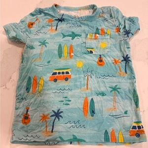 Little Sleepies Aqua Surf Adventure Tee